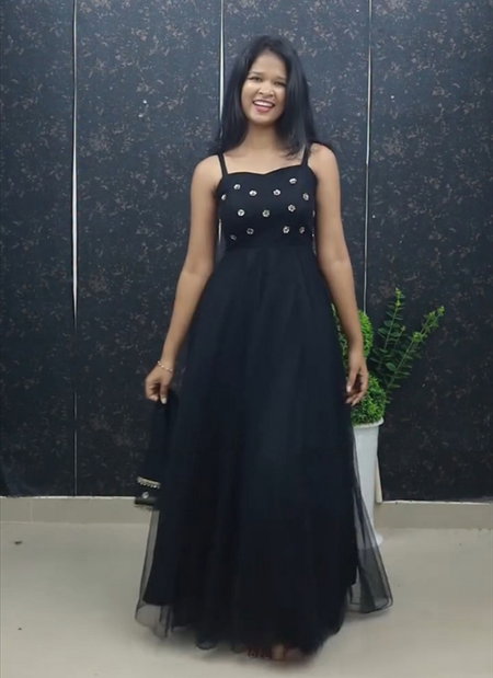 Feni Organza With Embroidery Work Gown With Koti Wholesale Market In Surat